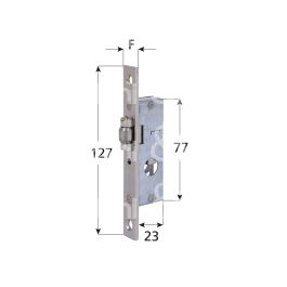 Welka 11415020 serratura per montanti laterale solo rullo ambidestra  MALFATTI&TACCHINI GROUP