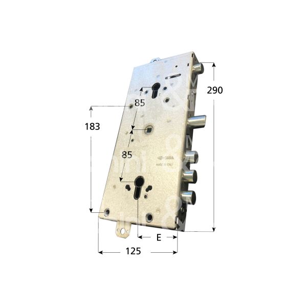 Cisa 5676648ce serratura per blindata a doppio cilindro triplice e 64 ambidestra 3 catenacci piÙ scrocco e 1 servizio int. cat. 28 sporg. 13,5