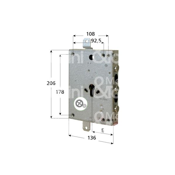 Cisa b6505480fq serratura blindata a cilindro triplice e 63 ambidestra 3 catenacci int. cat. 56 sporg. 3,5