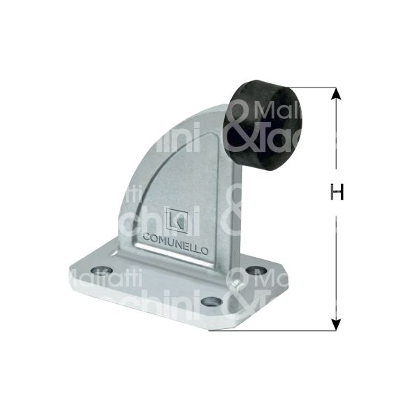 Comunello 202 arresto fine corsa art. 202 scorrevole acciaio zincato Ø mm 42 fissaggio avvitare h mm 120