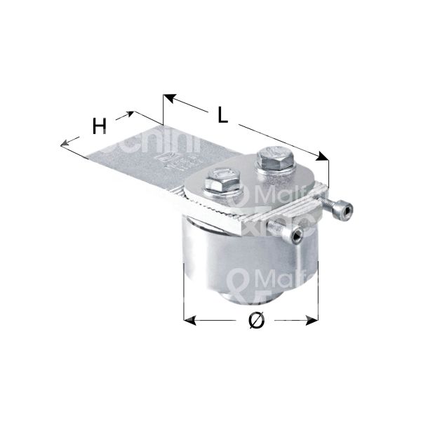 Comunello 85m cardine superiore medio art. 85m acciaio zincato regolabile si doppia Ø mm 48 l mm 100 x h mm 50 portata 450 kg