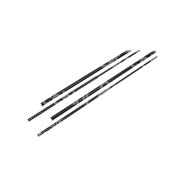 Corni 0444400 kit aste verticali e copiastre ad u per maniglioni antipanico applicare mm 2200 nero