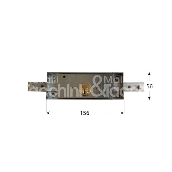 Fasem 112cl serratura per serranda centrale foro tondo / chiave piatta cifratura kd