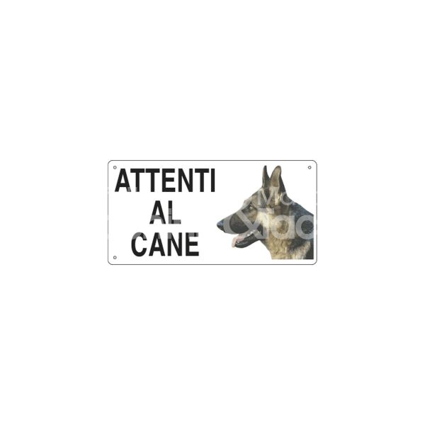 Cartelli segnalatori 8505 cartello segnaletico attenti al cane alluminio colore bianco l mm 250 h mm 125 p mm 1