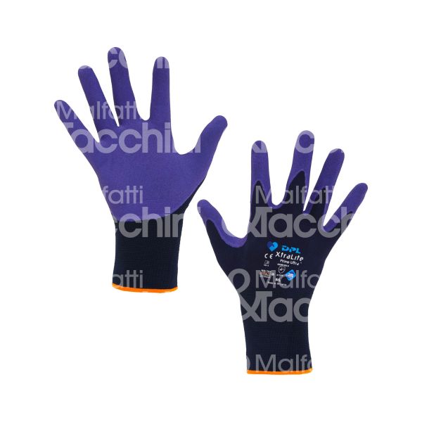 Icoguanti nxlpu7 guanto spalmato mechanical safety 221 materiale palmo nitrile taglia 7 colore blu/viola