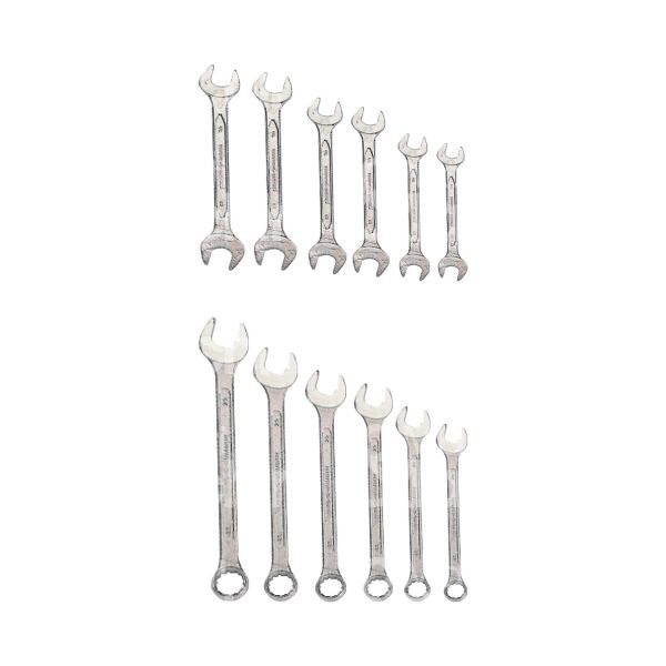 Import 306400010 serie chiavi fisse e combinate import chrome vanadium set pz 12