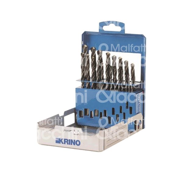 Krino 01068401sr serie punte hss rettificate art. 01068401sr contenitore astuccio metallo Ø mm 1/10 set pz 19