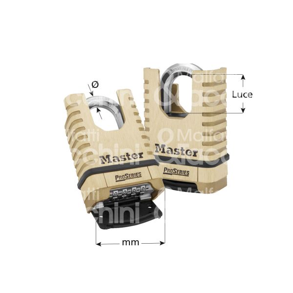 Master lock europe sas 1177d lucchetto corazzato ad arco mm 57 chiave a cobinazione cifratura kd