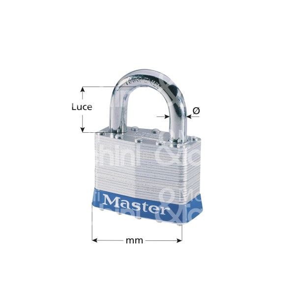 Master lock europe sas 5d lucchetto ad arco mm 51 chiave piatta cifratura kd