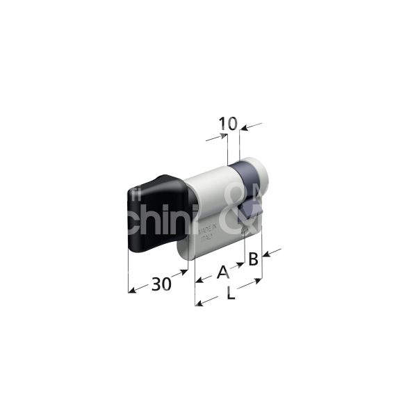 Omec 12405 sagomato 33 x 10 = 43 mm alluminio