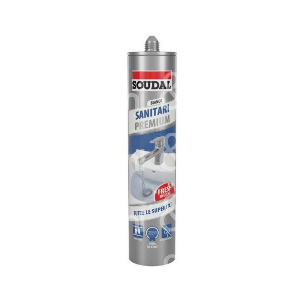 Soudal 152100 sanitari premium art. 152100 neutro contenuto ml 300 colore trasparente utilizzo bagno