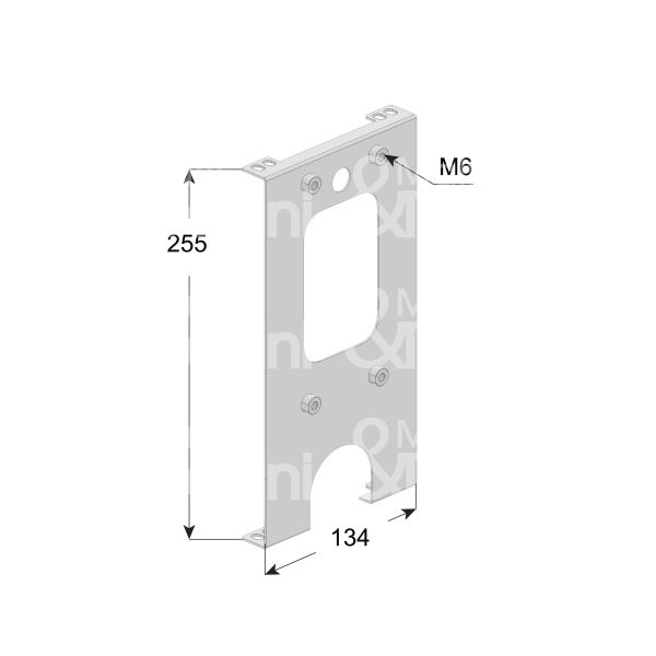 Securemme 7053xzbgs piastra di fissaggio per blindate a cilindro misura mm 254 x 134 x 1,5 ambidestra