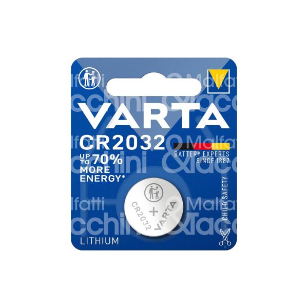 Varta 400276882 pila cr2032 bottone litio confezione pz 1 - volts 3 v -