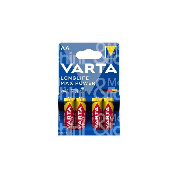 Varta 4706101404 pila longlife max power aa mn1500 stilo alkaline confezione pz 4 - volts 1,5 v -