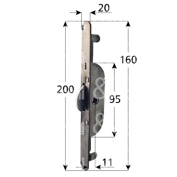 M&t 900 09406 movimento cremonese infilare osmet b.t acciaio bronzato frontale mm 198 x 20