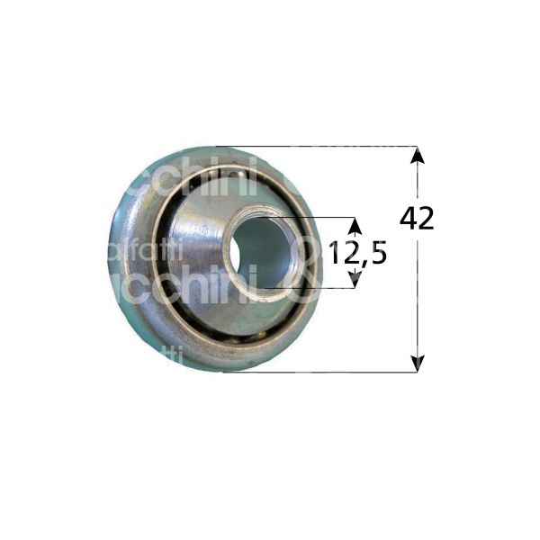 M&t 900 14384 cuscinetto art. scu.ton.42.rp plastica grigio Ø est.42 int.12,5 -