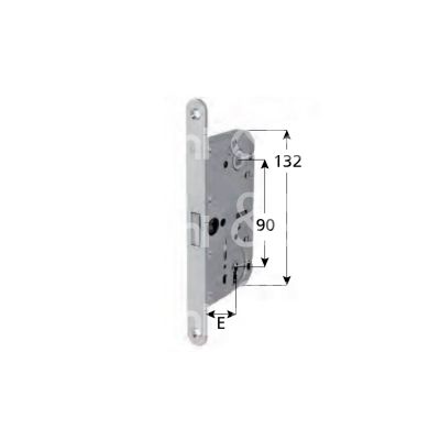 Agb b061013503 serratura patent bordo tondo e 35 int. man. 90 mediana ottonata