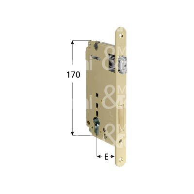 Agb b208515006 serratura patent bordo tondo e 50 laterale nichelato