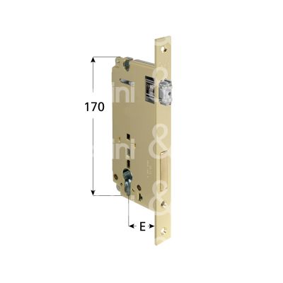 Agb b208524003 serratura patent bordo quadro e 40 laterale ottone verniciato