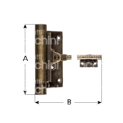 Aldeghi 115z1 spingiporta triumph art. 115/1 acciaio zincato forza kg 25 l mm 235 h mm 77