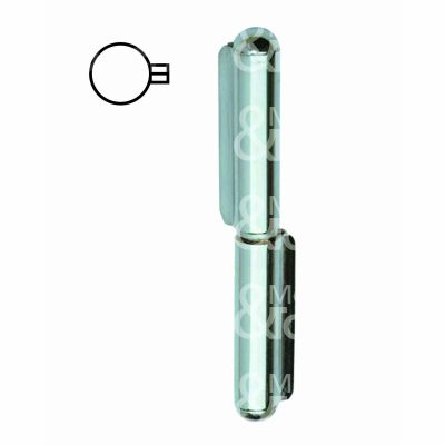 Aldeghi 1223i08 cerniera saldare a tappo art. 1223in sezione 2 ali acciaio inox l mm 80 - Ø mm 12