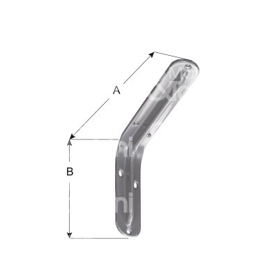 Aldeghi 2522s12 reggimensola art. 2522vs12 acciaio stampato silver portata cp kg 34 l mm 120 h mm 83