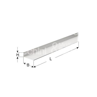 Arcansas 1546/op profilo pvc art. 1546/op sezione angolare colore bianco opaco l mm 2000 h mm 10 b mm 10 spessore mm 1