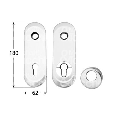 Atra kconvmocs kit mostrine argento interasse 85 mm 62 x 180