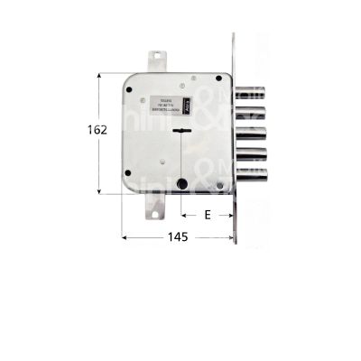 Atra ser30011dc serratura doppia mappa per blindata da infilare triplice e 65 dx 5 catenacci int. cat. 28