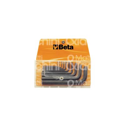 Beta 000960650 serie chiave esagonale maschio piegata in busta art. 96n/b10 set pz 10 misura mm 1,5-12 nere terminale esagonale