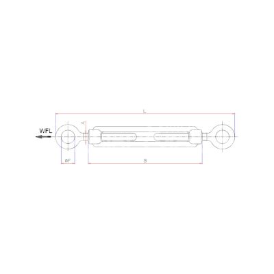 Beta 085050108 tenditore a 2 occhi art. 085050108 materiale ferro zincato pollici 5\16 - Ø mm m 8 - portata kg 250