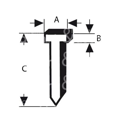 Bosch 1609200376 chiodino per graffatrice n.47 misura mm 16 confezione pz 1000