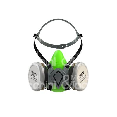 Bls 8002072 semimaschera bls 4100 next materiale silicone colore grigia/verde livello di protezione gas-vapori organici-polveri filtro bls 211-301