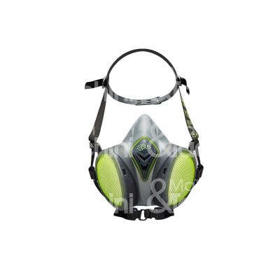 Bls 8116006 semimaschera bls 8100 next colore nero/verde livello di protezione a1p2 r d gas e vapori organici e polveri