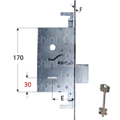 Cerutti s3037 serratura doppia mappa da infilare triplice e 70 solo catenaccio 4 mandate ambidestra kd