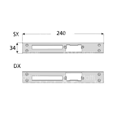 Cisa 05021001 frontale lungo dx mm 34 x 240