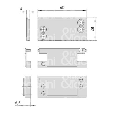 Cisa 06141800 bocchetta nylon per blocco aste