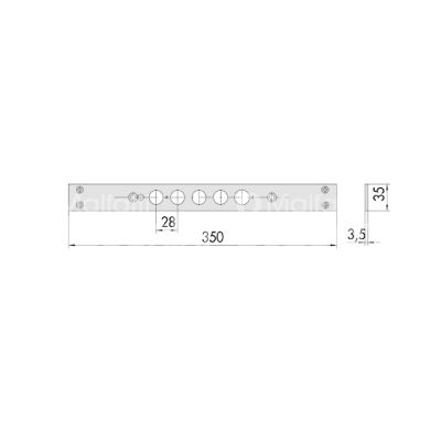 Cisa 06221000 frontale metallo per blindata interasse 28 ambidestra per serie 57500