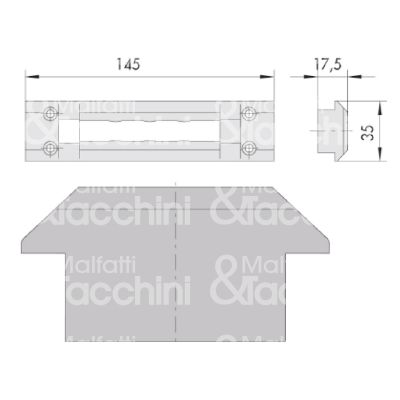 Cisa 06277440 contropiastra nylon per profilati ambidestra