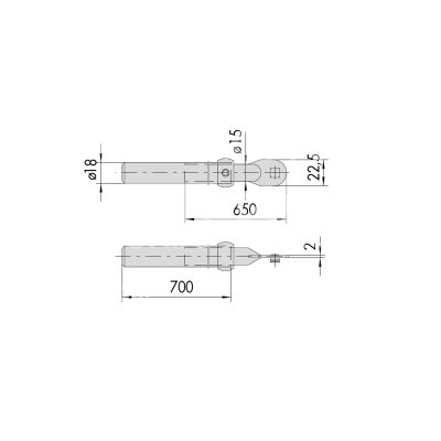 Cisa 06425010 serie aste triplici verniciata Ø 18 accessori compresi