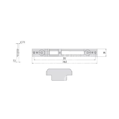 Cisa 06463740 contropiastra metallo ambidestra