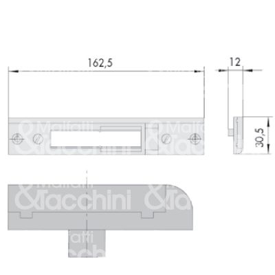 Cisa 06465060 contropiastra metallo per profilati ambidestra