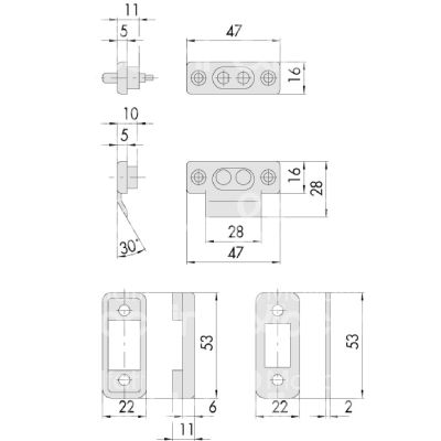 Cisa 06511000 contatto elettrico ambidestra