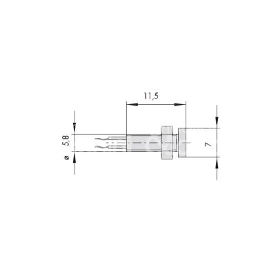 Cisa 07126020 led luminoso verde Ø 5,8