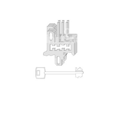 Cisa 07590010 gorges ricambio ambidestra chiavi : 3 lunghezza 60 cifratura kd