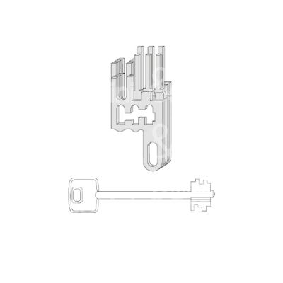 Cisa 07590120 gorges ricambio ambidestra chiavi : 3 lunghezza 60 cifratura kd