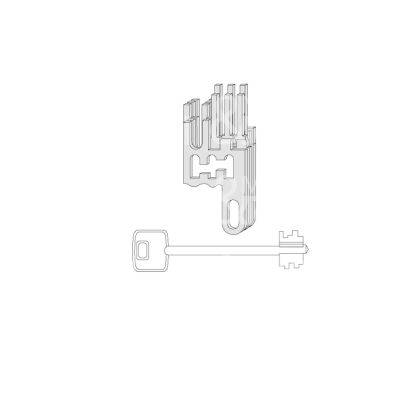 Cisa 07590150 gorges ricambio ambidestra chiavi : 3 lunghezza 60 cifratura kd