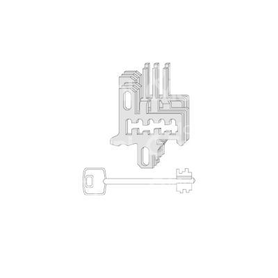 Cisa 07590210 gorges ricambio ambidestra chiavi : 3 lunghezza 60 cifratura kd