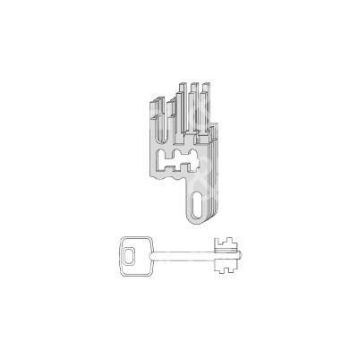 Cisa 07591120 gorges ricambio ambidestra chiavi : 3 lunghezza 35,5 cifratura kd