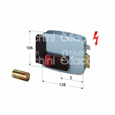 Cisa 11611501 elettroserratura da applicare laterale e 50 dx foro tondo senza mandate